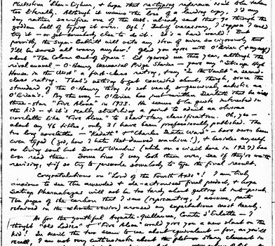 069 I_01b Web page One Detail from H. P. Lovecraft 18-Nov-1932 Letter to E. Hoffmann Price tag 5.four X six.9 From the 10-Might-1981 Envelope to William Hart